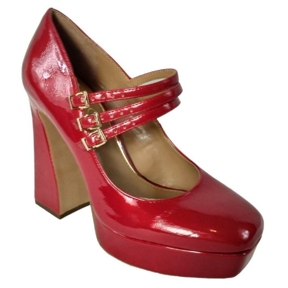 Jessica Simpson Darena Patent Mary Jane Platform Pumps Womens 8.5 Strappy New - Picture 4 of 14